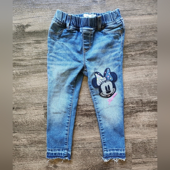 Disney Baby Gap Demin Jeans with Minnie Mouse Patch - Picture 1 of 4